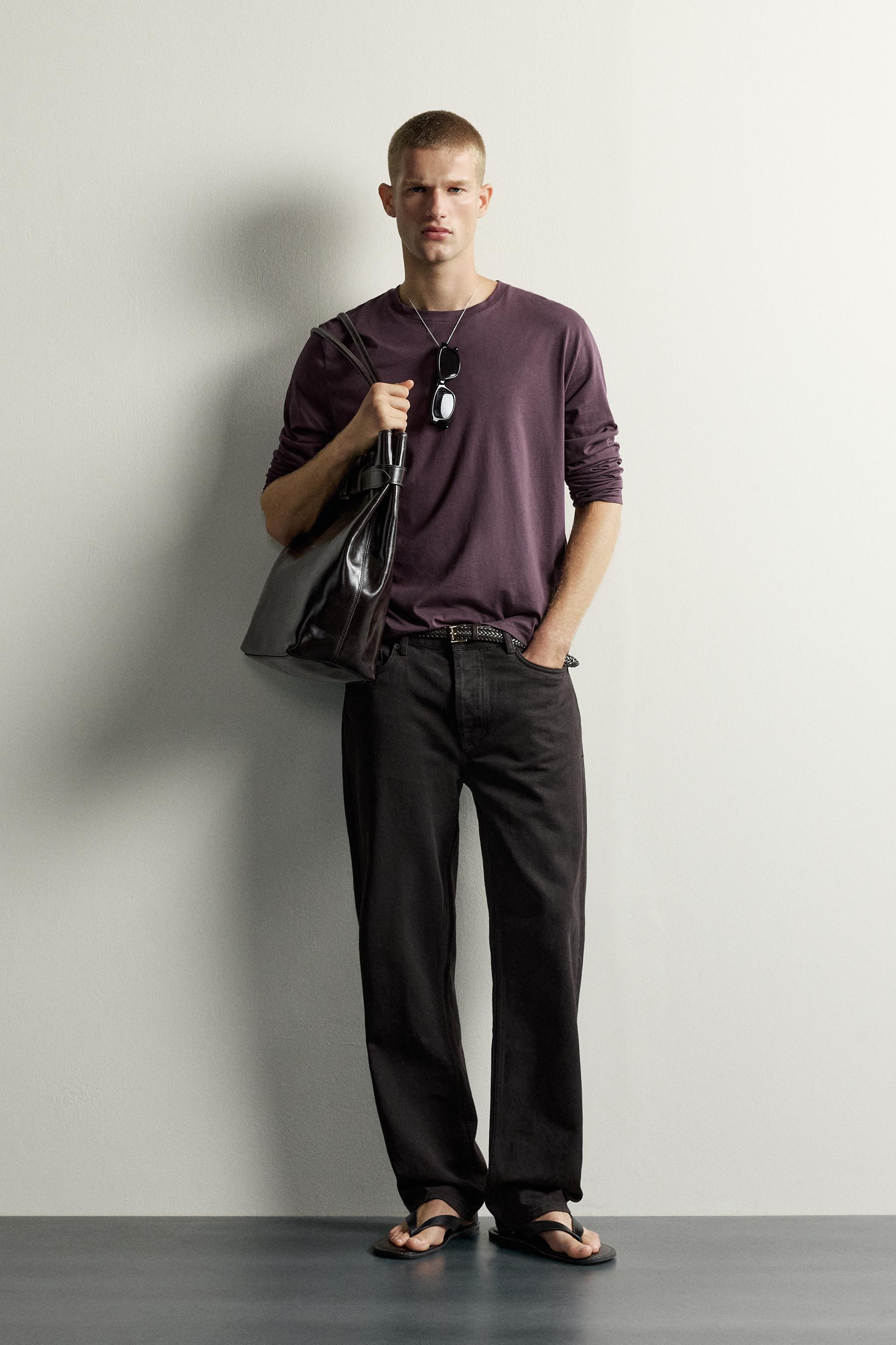 T-SHIRT RELAXED FIT À MANCHES LONGUES